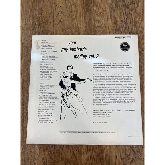 Your Guy Lombardo Medley Vol. 2 Vinyl Record 33 RPM Album ST-1244 - Picture 5 of 6